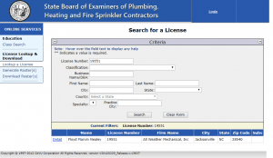 State Board Of Examiners Of Plumbing